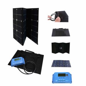 Portable Foldable Solar Panel & Charge Controller Kit